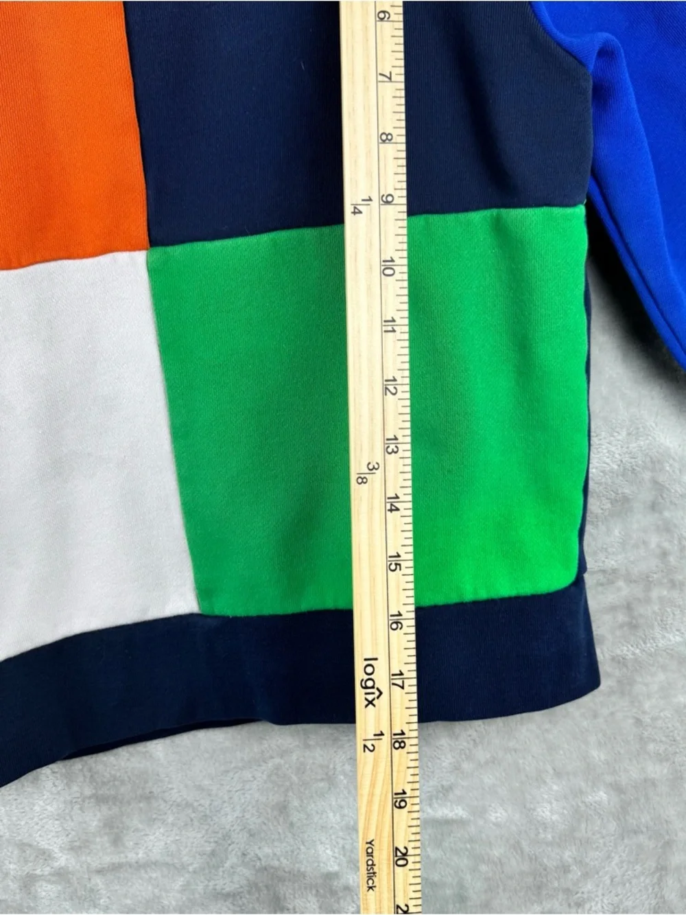 Polo Ralph Lauren Youth M‎ 10-12 Color Block Hoodie Blue Yellow White Green